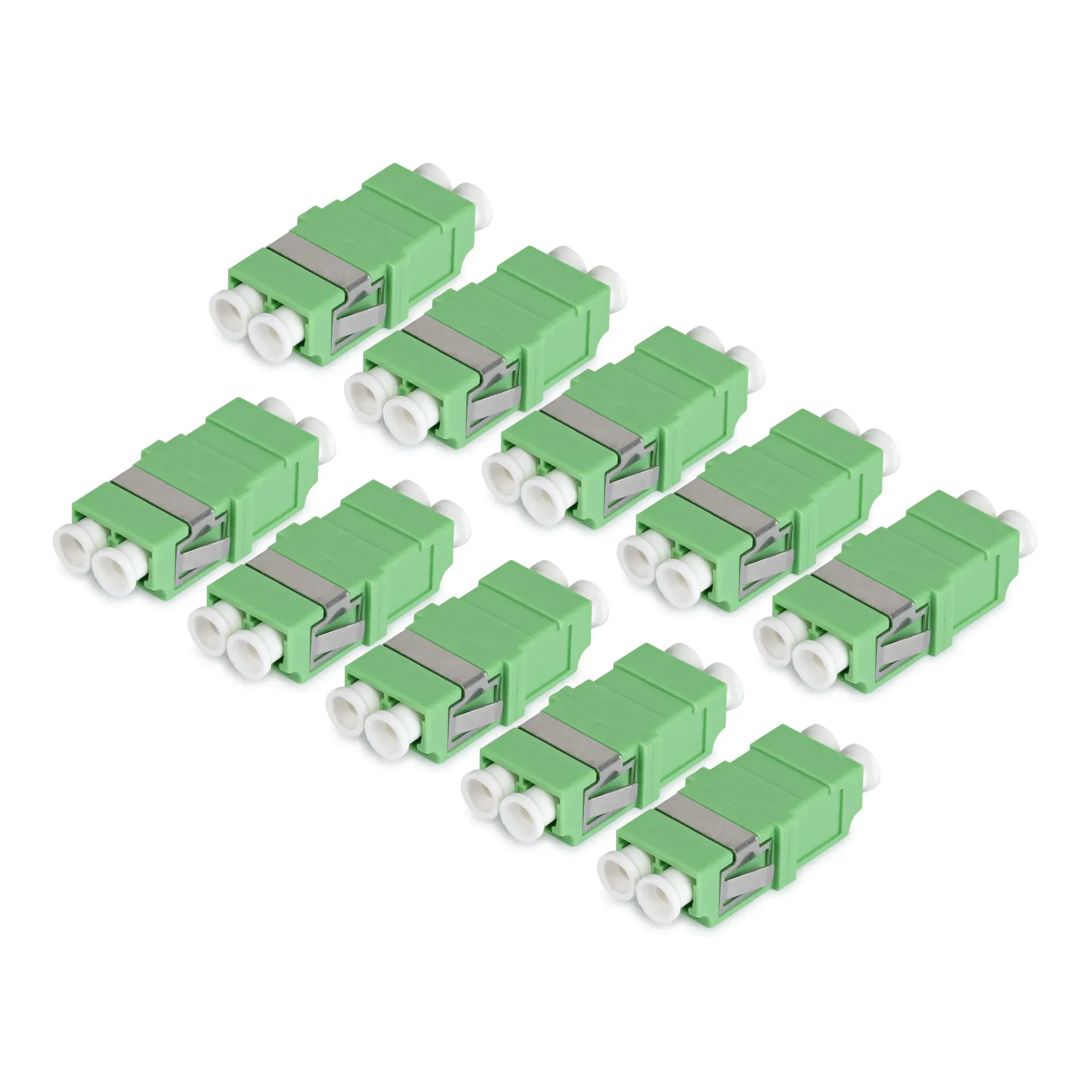 StarTech.com LC auf LC Kupplung 10er Pack, OS2 Singlemode LC Glasfaser Kupplung im SC-Formfaktor ohne Flansch, LC/APC Duplex Adapter – Bild 2