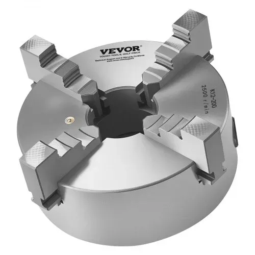 VEVOR 4-Backen-Drehfutter, φ200 mm, selbstzentrierendes Spannfutter mit 38,1-mm-8-Gewindeträgerplatte, 4-200 mm Spannbereich mit T-Schlüsselschrauben, HT300-Material, für Holz-Metall-Drehmaschinen – Bild 10