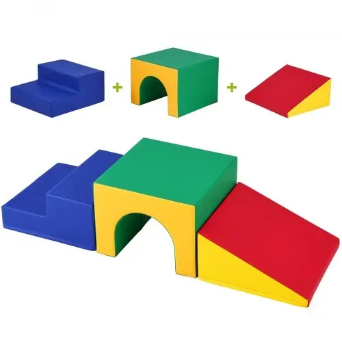 VEVOR Einzelner Tunnelkletterer, Spielset für Kleinkinder, Schaumstoff-Kletterblöcke für Kleinkinder, Kinder-Tunnellabyrinth mit Treppen und Rampe, Indoor für Kleinkinder und Vorschulkinder 3 Stück – Bild 8