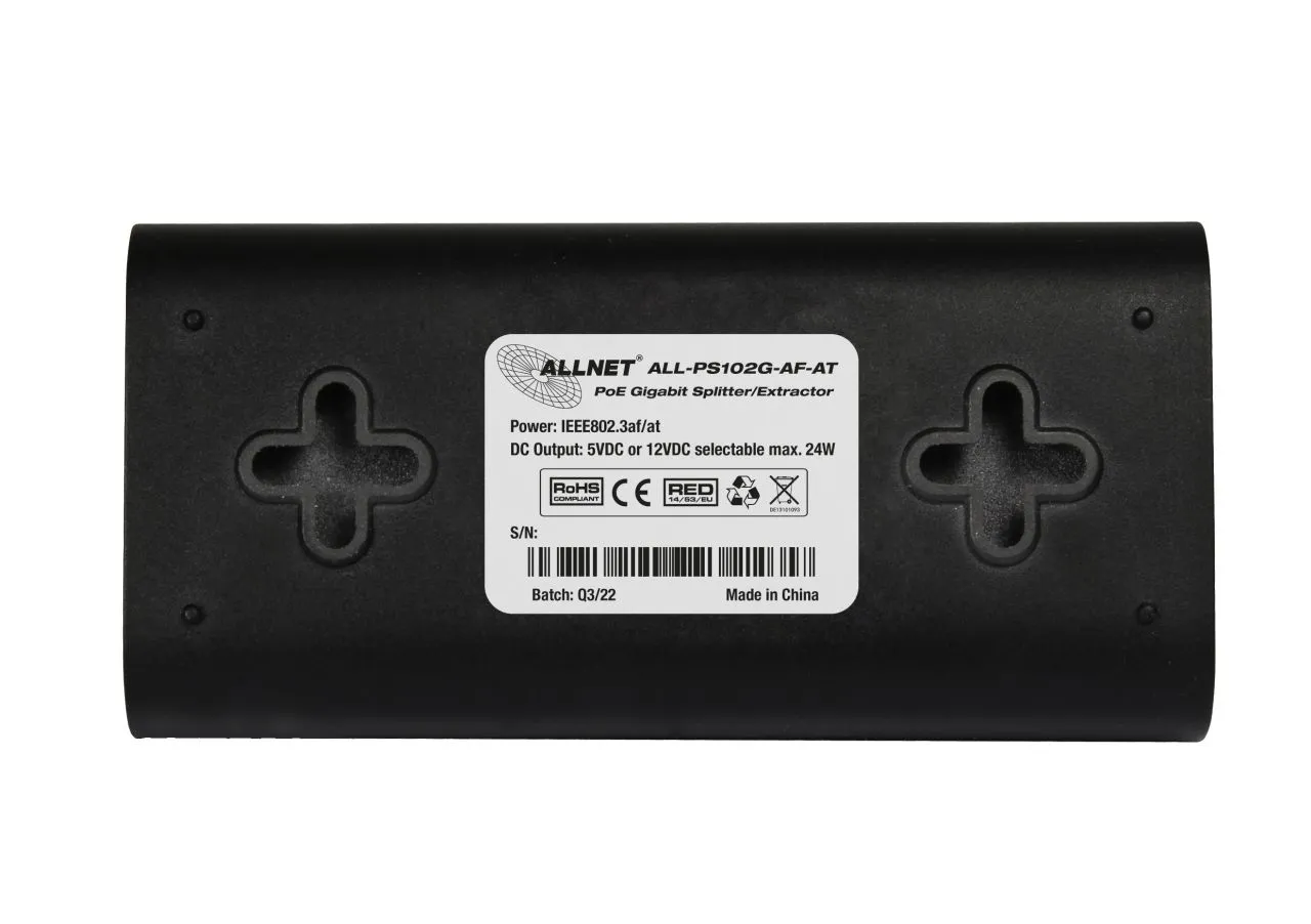 ALLNET PoE Splitter-Mini/Extractor / Gigabit / 24W / 5V/12V Schaltbar / ALL-PS102G-AF-AT – Bild 3