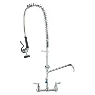 VEVOR Kommerzieller Wasserhahn mit Vorspülbrause, 915 Höhe, 30,5 cm Schwenkauslauf, Küchenspülenarmatur zur Wandmontage, Gerät aus Messing mit Ausziehbarer Brause, für 1/2/3-Fach-Spüle VEVOR Kommerzieller Wasserhahn mit Vorspülbrause, 915 Höhe, 30,5 cm Schwenkauslauf, Küchenspülenarmatur zur Wandmontage, Gerät aus Messing mit Ausziehbarer Brause, für 1/2/3-Fach-Spüle