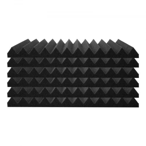 VEVOR Akustikschaumstoff Akustikpaneele, 52er-Set, 30x30x2,5cm, hochdichte schalldichte Wandplatten, Akustikplatten, Akustikschaumstoff-Matten für Studiowände und -decken, schwarz – Bild 8