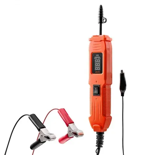 VEVOR Kfz Stromkreistester Elektroprüfer mit Stromkreissonde & LED-Bildschirm & Beleuchtung, 6–36 DCV Spannungsprüfer mit 4 m Kabel & ABS-Gehäuse, elektrischer Detektorfinder Stromkreisprüfer – Bild 8