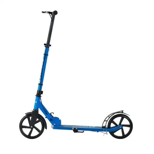 VEVOR Scooter (2 Räder) ab 8 Jahren, Cityroller Kinderroller Straßenroller mit höhenverstellbarem Lenker & rutschfestem Deck & Handbremse, faltbarer Tretroller bis zu 100 kg, Schwarz + Blau – Bild 9