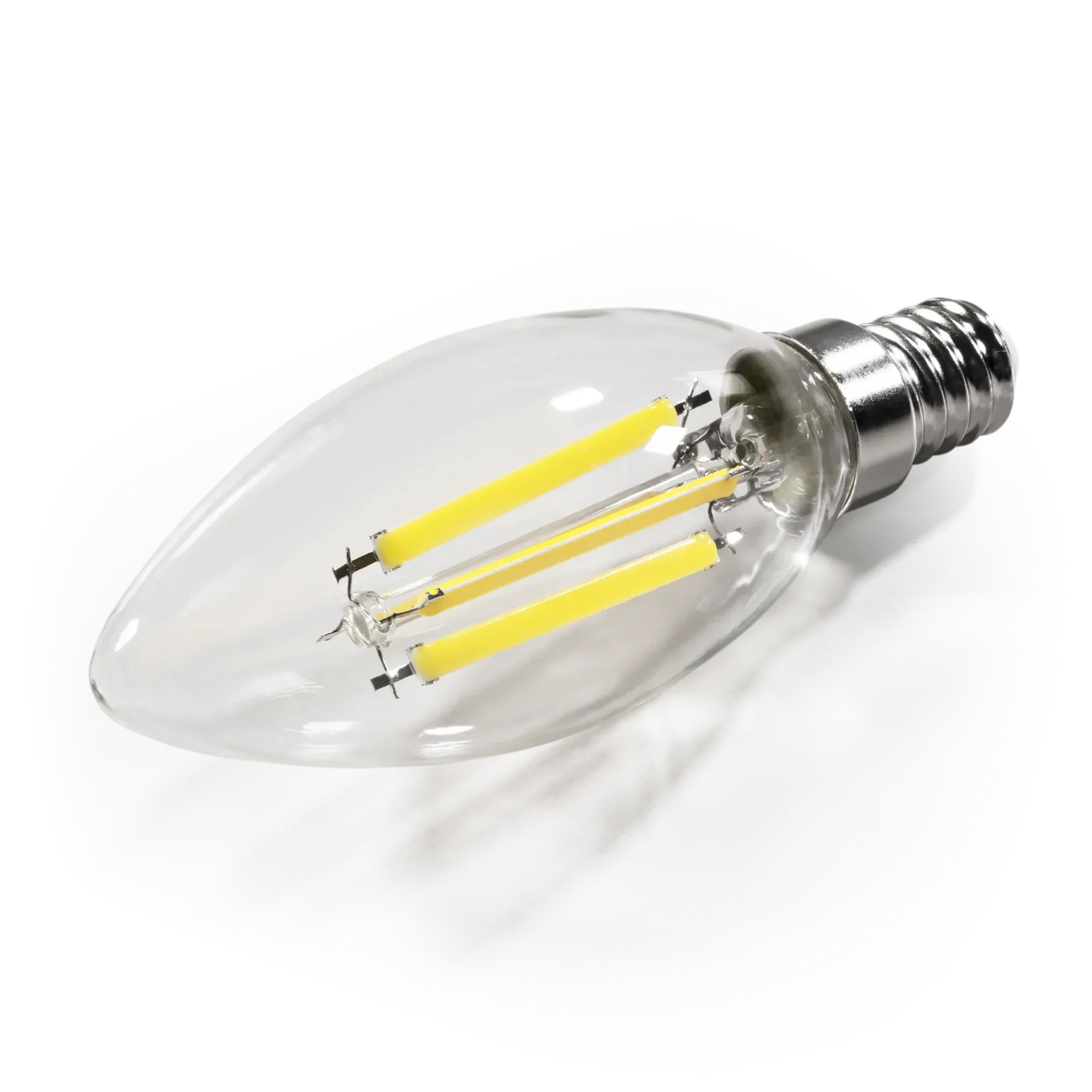 LED Filament Kerzenlampe McShine “Filed“, 3000K, E14, 6W, 1055lm, 230V, warmweiß LED Filament Kerzenlampe McShine “Filed“, 3000K, E14, 6W, 1055lm, 230V, warmweiß