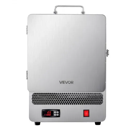 VEVOR Tisch-Schmelzofen 1500 W leistungsstarker elektrischer Ofen 1200 ℃ maximale Temperatur, Goldschmelzofen aus Edelstahl für Wachsguss Ton-DIY Metalltemperierung Glasieren auf Keramik, Silber – Bild 9