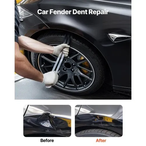 VEVOR Dellenzieher zur Dellenentfernung, für die Reparatur von Autokotflügelschäden mit gebogener Stange Brechstange Gummihammer Airbag abnehmbaren Reparaturstiften Werkzeugset mit Ersatzköpfen VEVOR Dellenzieher zur Dellenentfernung, für die Reparatur von Autokotflügelschäden mit gebogener Stange Brechstange Gummihammer Airbag abnehmbaren Reparaturstiften Werkzeugset mit Ersatzköpfen