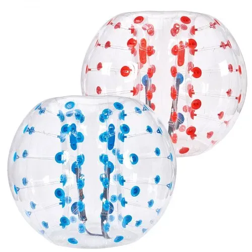 VEVOR Aufblasbarer Bump Ball Bumper Stoßball 2 Stk. 1,2 m x 1,03 m, Menschlicher Kollisionsball, PVC-Körperblasen-Bounce-Ball für Outdoor-Aktivitäten, Rote + Blaue Punkte Aufblasbar Bumper Ball – Bild 8
