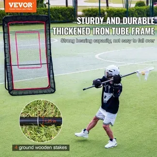 VEVOR Lacrosse-Rebounder für den Hinterhof, 1,2 x 2,1 m großes Volleyball-Rücksprungnetz, Pitchback-Throwback-Baseball-Softball-Return-Trainingsbildschirm, verstellbarer Winkel, Schießübungs-Trainingswand mit Zielscheibe VEVOR Lacrosse-Rebounder für den Hinterhof, 1,2 x 2,1 m großes Volleyball-Rücksprungnetz, Pitchback-Throwback-Baseball-Softball-Return-Trainingsbildschirm, verstellbarer Winkel, Schießübungs-Trainingswand mit Zielscheibe