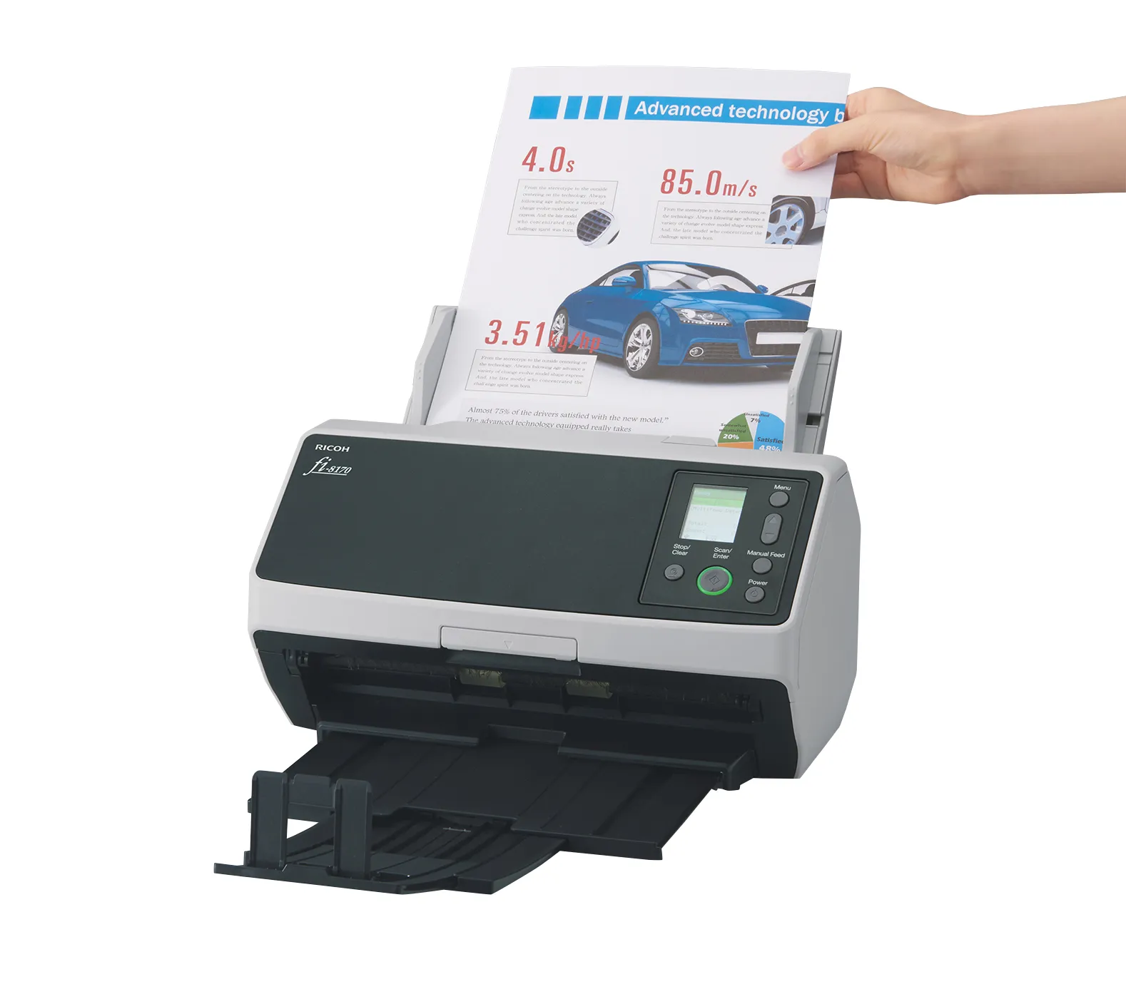 Ricoh fi-8170 ADF + Scanner mit manueller Zuführung 600 x 600 DPI A4 Schwarz, Grau – Bild 5