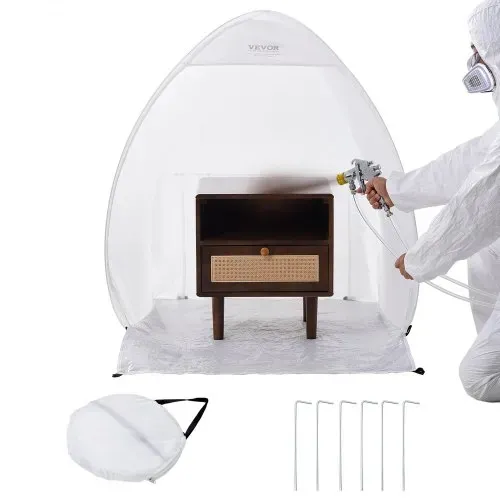 VEVOR Sprühfarben-Unterstand, 40 x 35 x 40 Zoll, tragbares Pop-Up-Sprühfarbenzelt mit integriertem Boden, Abluftfenster und Aufbewahrungstasche, faltbare Lackierkabine für Möbel, DIY-Hobby-Werkzeug-Malstation – Bild 8