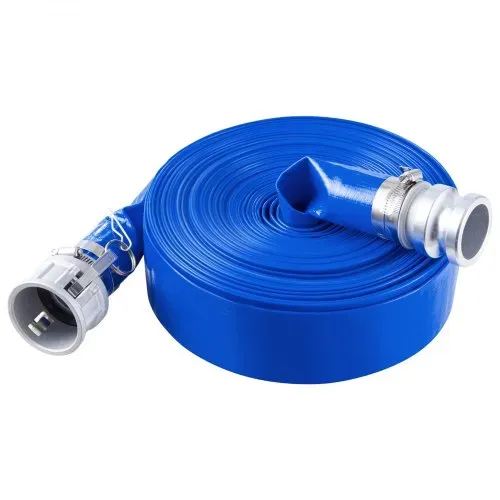 VEVOR Flachschlauch, 50,8 mm x 30 m, PVC-Abwasserschlauch, mit Klemmen, Camlock, Aluminiumbeschlägen, passend für verschiedene Pumpen, zur Abwasseraufbereitung, Wassertransport und weiteren Zwecken – Bild 8