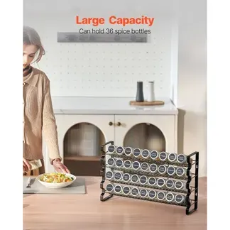 VEVOR 4-stöckiges Gewürzregal Gewürzhalter mit 36 leeren Gewürzgläser & Gestell & Gewürzetiketten & Trichter-Komplettset, Gewürz-Organizer für Küchen Schrank Speisekammer (463 x 118 x 282 mm) VEVOR 4-stöckiges Gewürzregal Gewürzhalter mit 36 leeren Gewürzgläser & Gestell & Gewürzetiketten & Trichter-Komplettset, Gewürz-Organizer für Küchen Schrank Speisekammer (463 x 118 x 282 mm)