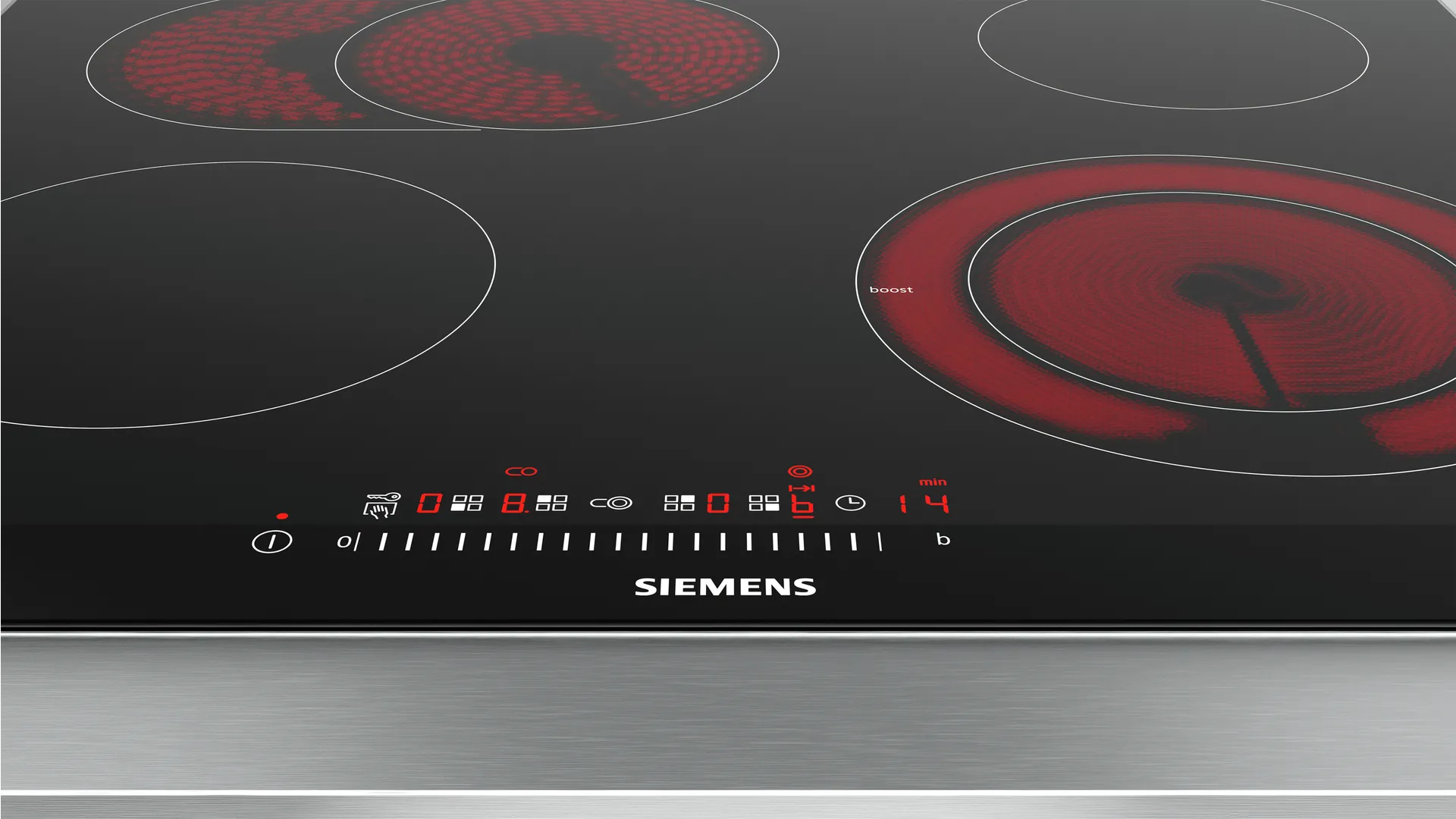 Siemens ET675FNP1E Kochfeld Schwarz, Edelstahl Integriert Keramik 4 Zone(n) – Bild 4