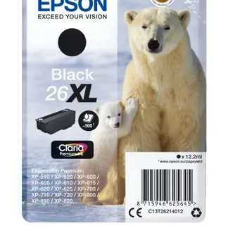 Epson Singlepack Black 26XL Claria Premium Ink Epson Singlepack Black 26XL Claria Premium Ink