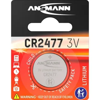 Lithium Knopfzelle CR2477, Batterie Lithium Knopfzelle CR2477, Batterie
