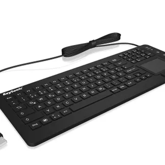 KeySonic KSK-6231 INEL (DE) Hygienetastatur, Industrietastatur, Beleuchtung, Touchpad, schwarz, 2 Maustasten, USB, Wasserdicht IP68 KeySonic KSK-6231 INEL (DE) Hygienetastatur, Industrietastatur, Beleuchtung, Touchpad, schwarz, 2 Maustasten, USB, Wasserdicht IP68