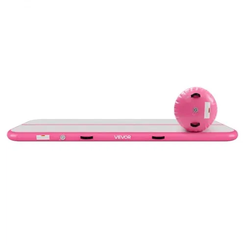 VEVOR Aufblasbares Turnmatten Set 3 x 1 m Gymnastikmatte mit Turnrolle Rosa, für Fitnessstudio Outdoor und Yoga, 3,2 psi, Verstärkte Nähte, Griffe, mit 600-W-Elektroluftpumpe und Aufbewahrungstasche – Bild 8