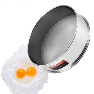 VEVOR Mehlsieb mit feiner Masche, 80-Maschen-Mehlsieb, 304 Edelstahl-Feinmaschiges Sieb in Lebensmittelqualität, Durchmesser 12,6 Zoll, feinmaschiges Sieb zum Backen, Maschenöffnung in 5 Größen für Mungobohnen, Reis, Mehl, Perlenpulver VEVOR Mehlsieb mit feiner Masche, 80-Maschen-Mehlsieb, 304 Edelstahl-Feinmaschiges Sieb in Lebensmittelqualität, Durchmesser 12,6 Zoll, feinmaschiges Sieb zum Backen, Maschenöffnung in 5 Größen für Mungobohnen, Reis, Mehl, Perlenpulver