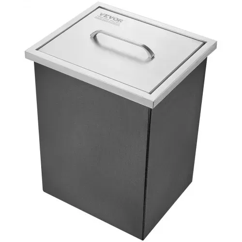 VEVOR Drop-in-Eisbox, 25,3 L Edelstahl-Eiskühler, 355 x 305 x 461 mm Kommerzieller Eisbehälter mit Abdeckung, Eingebaute Eisspeichertruhe, Abflussrohr und Ablassstopfen im Lieferumfang Enthalten – Bild 10