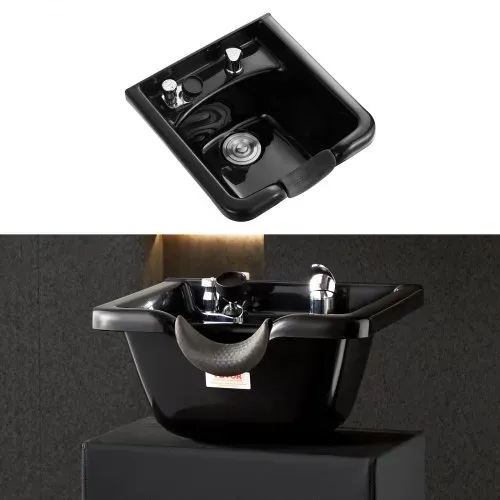 VEVOR Mobiles Waschbecken Friseur ABS-Kunststoff Friseur Waschbecken Abmessung 47 x 4 6x 25 cm, Schwarze Rückwärtswaschbecken, Verbreitet im Kosmetiksalon oder Bad, zu Hause oder oder im Badezimmer – Bild 7