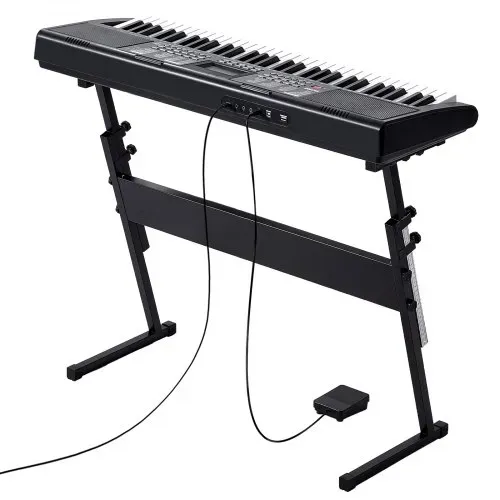 VEVOR 61-Tasten-Digitalklavier, beleuchtete Tasten, tragbares elektrisches Klavier mit verstellbarem Ständer, 600 Töne, 500 Rhythmen, integrierte Lautsprecher, Sustain-Pedal, Kopfhörer, Mikrofon, USB-MIDI für Anfänger – Bild 8