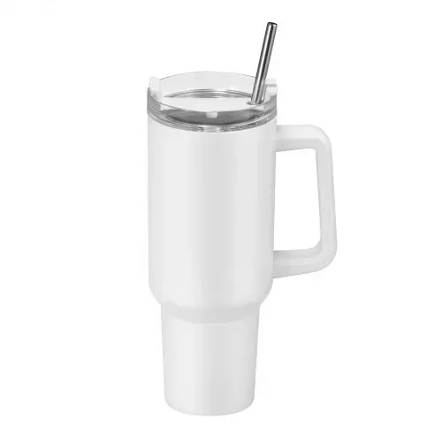 VEVOR Sublimationsbecher 8 Stk. (1183 mL), Sublimationstumblers aus Edelstahl mit Deckeln & Strohhalm & Griff, Doppelwandige Isolierte Sublimationsrohlinge für Individuelle DIY-Gestaltung Geschenke – Bild 10