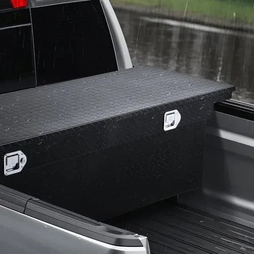 VEVOR Crossover Lkw Werkzeugkasten für die Ladefläche (1771 x 304 x 366 mm) abschließbare & wasserdichte Werkzeugkisten aus Aluminium mit Diamantstruktur, Truckbox für Wohnmobilanhänger schwarz – Bild 7