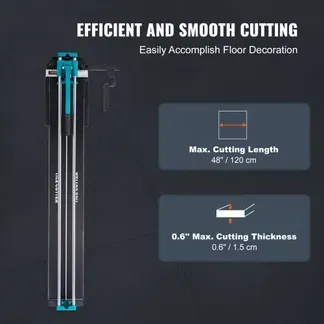 VEVOR Fliesenschneider Doppelschienen Schnittlänge von 1200mm, Schnittstärke 4-15mm Mindest. Schnittbreite 25mm Fliesenschneidmaschine inkl. Extra Schneidrad Fliesenverlegungs-& Renovierungsprojekten VEVOR Fliesenschneider Doppelschienen Schnittlänge von 1200mm, Schnittstärke 4-15mm Mindest. Schnittbreite 25mm Fliesenschneidmaschine inkl. Extra Schneidrad Fliesenverlegungs-& Renovierungsprojekten