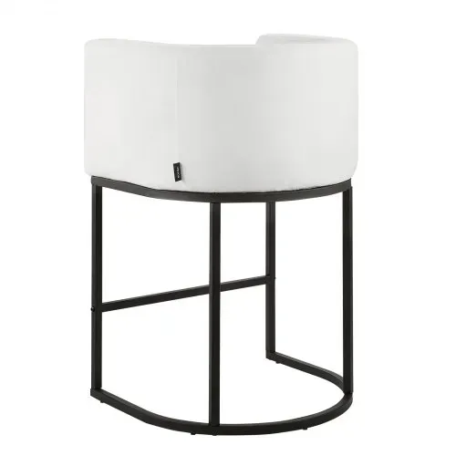 VEVOR Barhocker Thekenhocker 3 Stk. (87 cm hoch) Küchenstuhl mit Rückenlehne & Armlehne & Metallrahmen & Fußstütze, Bistrostuhl (158,8 kg belastbar) Küche Esszimmer Bankschalter Bar, Weiß – Bild 9