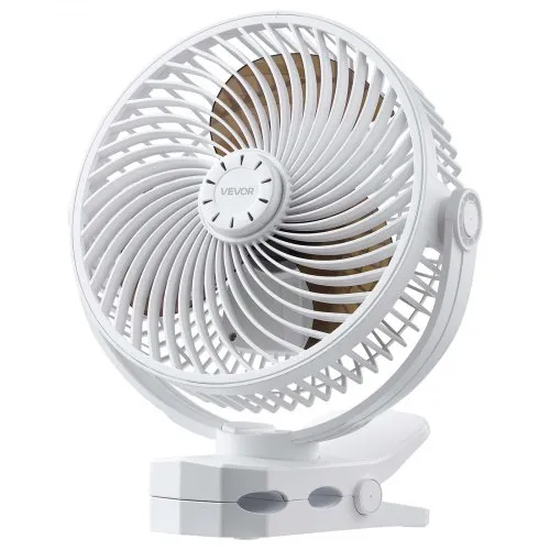 VEVOR Mini Ventilator mit Clip, Tischventilator mit USB-Anschluss, 3 Geschwindigkeitsstufen & Zirkulationsmodus, Umluftventilator für Schreibtisch, Golfwagen, Outdoor-Camping, Laufband, Büro, Weiß VEVOR Mini Ventilator mit Clip, Tischventilator mit USB-Anschluss, 3 Geschwindigkeitsstufen & Zirkulationsmodus, Umluftventilator für Schreibtisch, Golfwagen, Outdoor-Camping, Laufband, Büro, Weiß