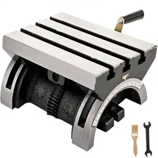 VEVOR Schwenkbarer Frästisch, 25.4×17.8 cm(10 x 7 Zoll), Schwenkwinkel-Fräsmaschine, 0 – 80 °, verstellbare Schwenkwinkelplatte mit 3 T-Nuten und einer verstellbaren Kurbel, robuste Schwenk-Fräsmaschine zum Schleifen VEVOR Schwenkbarer Frästisch, 25.4×17.8 cm(10 x 7 Zoll), Schwenkwinkel-Fräsmaschine, 0 – 80 °, verstellbare Schwenkwinkelplatte mit 3 T-Nuten und einer verstellbaren Kurbel, robuste Schwenk-Fräsmaschine zum Schleifen