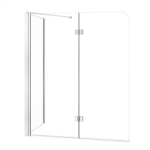 VEVOR Duschwand für Badewanne 70/120x140 cm Teilrahmenlos 6 mm Silber, Badewannenfaltwand Zweiflügelig Klares Sicherheitsglas Nano-Beschichtung 180° Faltbar 1 Festes & 2 Faltbare Paneele Silber – Bild 10
