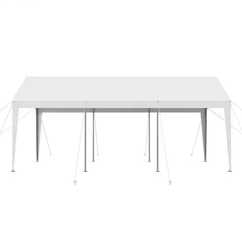 VEVOR Carport, 3,05x6,09x2,87 m Autoüberdachung, Zeltgarage, Garagenzelt, verzinkter Autounterstand, UV-beständig, Ganzjahresschutz, Lagerschuppen für Auto, Boot, Motorrad, Weiß – Bild 10