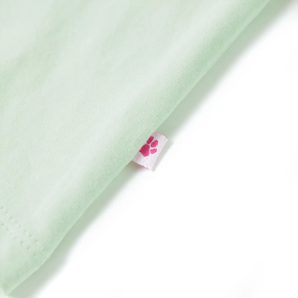 vidaXL Kinder-T-Shirt mit Flügelärmeln Zartgrün 128 – Bild 5