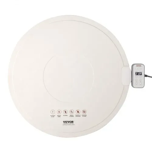VEVOR elektrisches Warmhaltetablett Speisenwärmmatte für Buffet, tragbarer Speisenwärmer mit 4 einstellbaren Temperatureinstellungen, φ600 mm x 14,5 mm, Perfekt für Partys, Catering, zu Hause – Bild 10