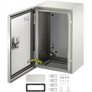 VEVOR Schaltschrank NEMA-Industriegehäuse, 30 x 20 x 15 cm NEMA 4X-Stahl-Verteilerschrank, IP66 wasserdicht und staubdicht, elektrischer Anschlusskasten für den Außen-/Innenbereich, mit Montageplatte VEVOR Schaltschrank NEMA-Industriegehäuse, 30 x 20 x 15 cm NEMA 4X-Stahl-Verteilerschrank, IP66 wasserdicht und staubdicht, elektrischer Anschlusskasten für den Außen-/Innenbereich, mit Montageplatte
