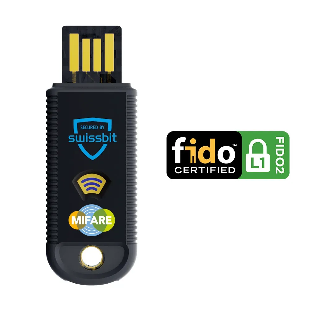 Swissbit iShield Key 1.1 FIDO2 USB-A + Mifare in Einzelverpackung – Bild 4