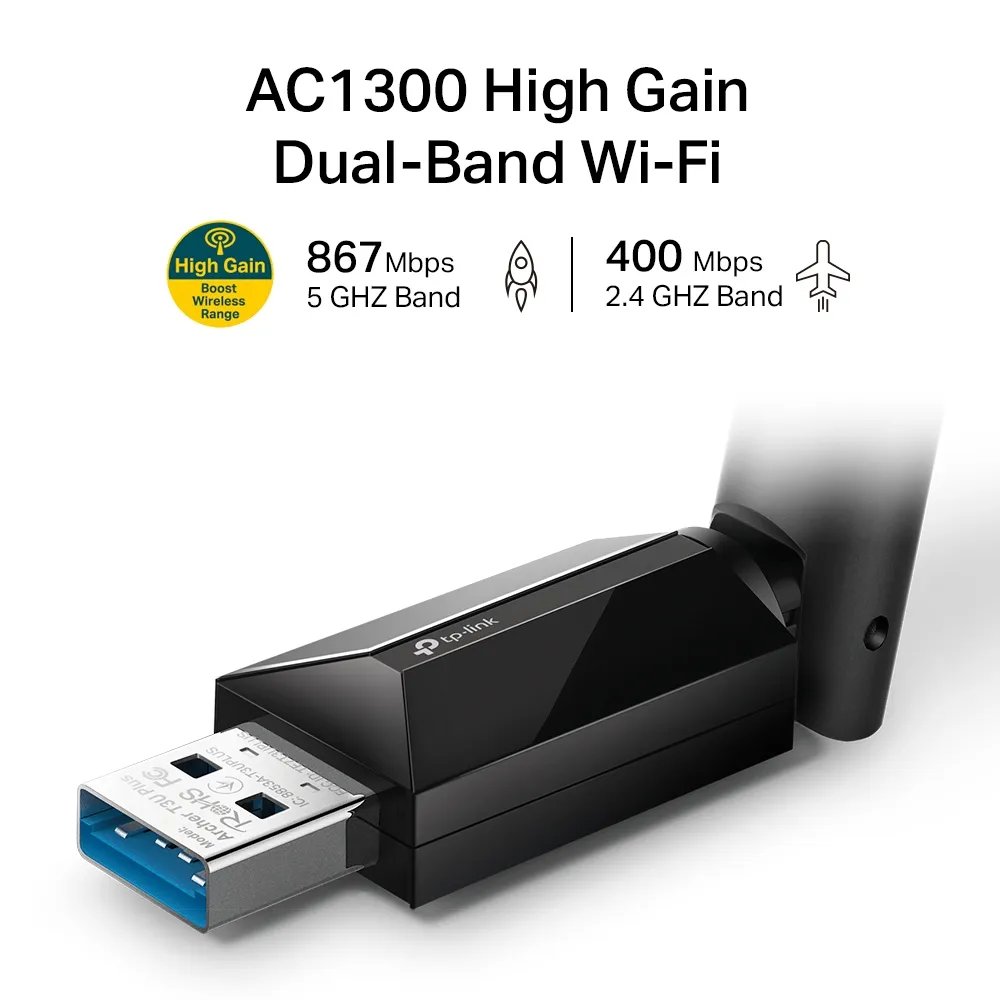 TP-Link AC1300-High-Gain-Dualband-USB-WLAN-Adapter – Bild 2