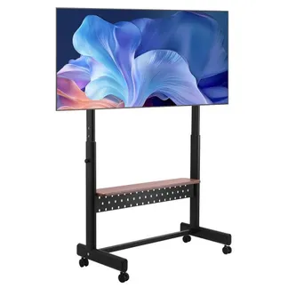 VEVOR rollbarer TV-Ständer TV-Wagen für 1397-2540 mm Bildschirme, höhenverstellbarer tragbarer Monitorständer mit Ablage bis zu 92,99 kg für Wohnzimmer Schlafzimmer Büro (Max VESA 800 x 600 mm) VEVOR rollbarer TV-Ständer TV-Wagen für 1397-2540 mm Bildschirme, höhenverstellbarer tragbarer Monitorständer mit Ablage bis zu 92,99 kg für Wohnzimmer Schlafzimmer Büro (Max VESA 800 x 600 mm)