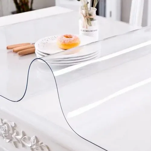VEVOR PVC Tischabdeckung 101,6 x 182,8 cm, 1,5 mm Dicker Transparenter Tischschutz, Rechteckige transparente Schreibtischunterlage, Wasserdicht Tischschutz PVC Folie für Büro-Kommode, Nachttisch – Bild 7