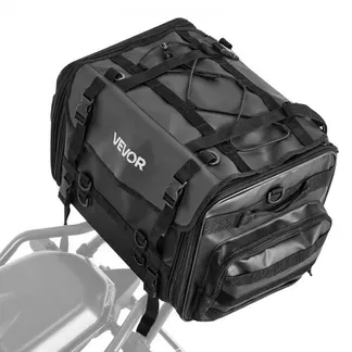 VEVOR Motorrad Hecktasche Rücksitztasche (40-60 L) mit wasserfester Regenabdeckung, Motorrad-Gepäckaufbewahrung, Gepäckträgertasche mit Schultergurt & elastischer Kordel, Motorradgepäck Schwarz VEVOR Motorrad Hecktasche Rücksitztasche (40-60 L) mit wasserfester Regenabdeckung, Motorrad-Gepäckaufbewahrung, Gepäckträgertasche mit Schultergurt & elastischer Kordel, Motorradgepäck Schwarz
