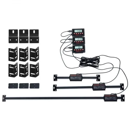 VEVOR Digitalanzeige 15,24 cm & 30,5 cm & 61 cm Linearmaßstab 3-Achsen-DRO-Display-Kit VEVOR Digitalanzeige 15,24 cm & 30,5 cm & 61 cm Linearmaßstab 3-Achsen-DRO-Display-Kit