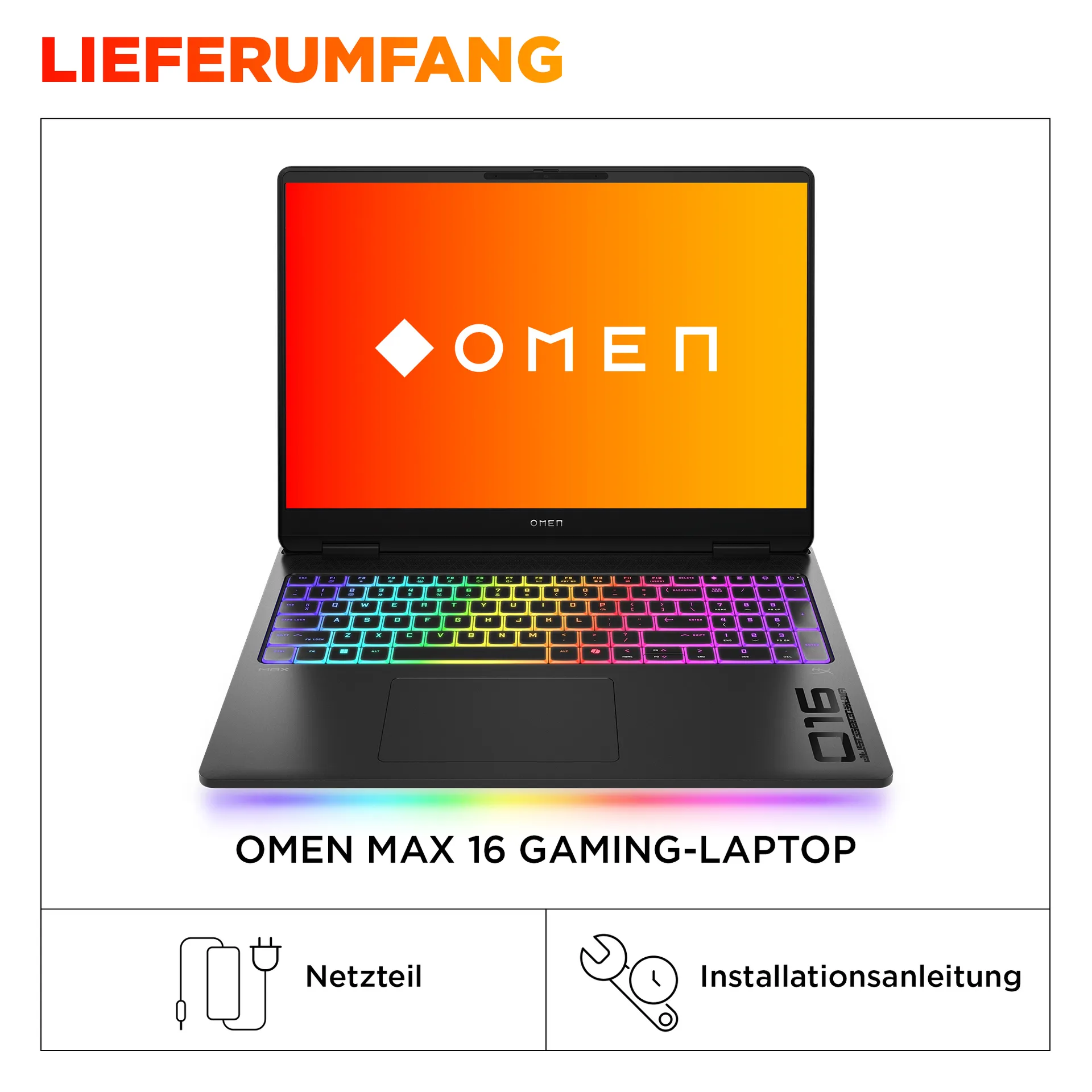 HP OMEN MAX Gaming 16-ak0097ng Copilot+ PC AMD Ryzen AI 9 375 Laptop 40,6 cm (16") WQXGA 32 GB DDR5-SDRAM 1 TB SSD NVIDIA GeForce RTX 5080 Wi-Fi 7 (802.11be) Windows 11 Home Schwarz – Bild 5