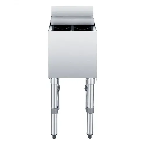 VEVOR Gewerblicher Eisbehälter 28 L, 305 x 482 x 850 mm, Eisbox mit Gestell, Schiebedeckel und 2 Abnehmbaren Flaschenhaltern, Freistehend für Eiswürfel und Getränke, Geeignet für Bars Restaurants Pubs – Bild 10