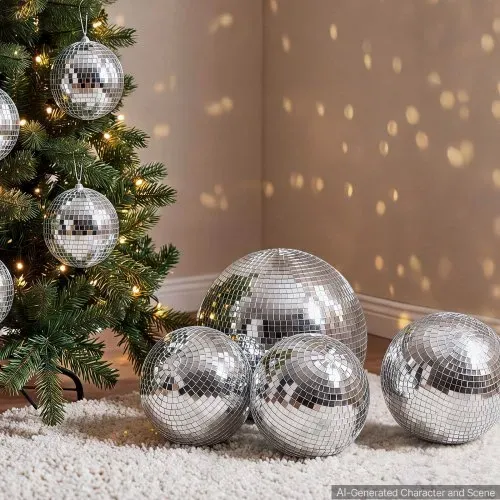 VEVOR Spiegelkugel Discokugel Mirrorball 100/150/200 mm 8er-Pack Hängerring, für Party- & Heimdekoration DJ Tanzclub, Equipment für Lichteffekte & Partybeleuchtung, 360°-Reflexion, Wiederverwendbar – Bild 7