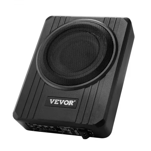 VEVOR Untersitz Auto Subwoofer 400 W 203 mm schlanker Auto Subwoofer mit Stromversorgung, Subsystem mit eingebautem Verstärker, Hoch-/Niedrigpegel-Eingang und Lautstärkeregler für SUVs Lkws – Bild 8