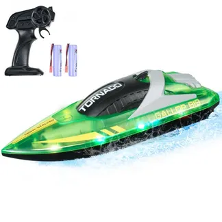 VEVOR RC Boot, 2,4GHz 12km/h, Ferngesteuertes Boot für Pools & Seen, Rennboot mit LED-Licht, 2 wiederaufladbare Batterien, Ganzkörper wasserdicht, Wasserspielspielzeug Geschenk für Erwachsene Jungen & Mädchen, Grün VEVOR RC Boot, 2,4GHz 12km/h, Ferngesteuertes Boot für Pools & Seen, Rennboot mit LED-Licht, 2 wiederaufladbare Batterien, Ganzkörper wasserdicht, Wasserspielspielzeug Geschenk für Erwachsene Jungen & Mädchen, Grün