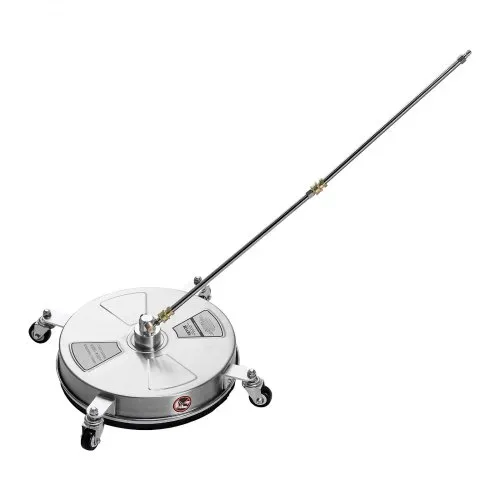 VEVOR 395 mm Hochdruckreiniger-Flächenreiniger, Hochdruckreiniger-Aufsätze aus Edelstahl mit 4 Rädern, 276 bar, 6,35 mm Schnellanschluss, 2 Sprühdüsen, 2 verlängerte Stäbe für Beton, Terrasse, Deck – Bild 9