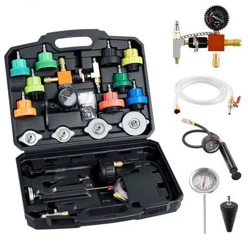 VEVOR Kühlmitteldruckprüfer Set 28-tlg. Kühlwasser Befüllgerät mit 4 Adaptern, universelle Passform, Druckprüfer-Set für Kfz-Kühlsysteme, mit Druckpumpe und Füller aus Aluminiumlegierung VEVOR Kühlmitteldruckprüfer Set 28-tlg. Kühlwasser Befüllgerät mit 4 Adaptern, universelle Passform, Druckprüfer-Set für Kfz-Kühlsysteme, mit Druckpumpe und Füller aus Aluminiumlegierung